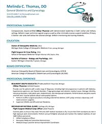 Physician CV with Military Background Physician CV with Military Background