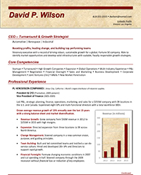 CEO–Turnaround & Growth CEO–Turnaround & Growth
